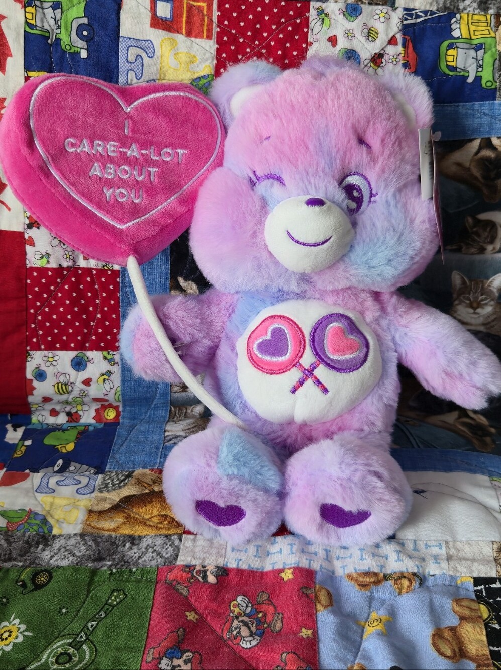 Care Bears Share Bear Valentine Stuffie NWT